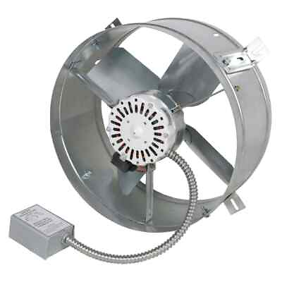 #ad Maxx Air Electric Gable Attic Fan 1600 CFM 120V w Thermostat Galvanized Steel $95.35