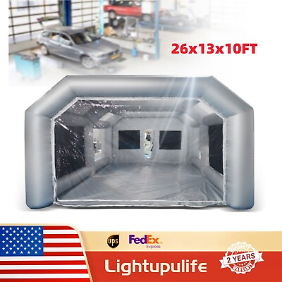 #ad Inflatable Spray Tent Booth Paint Car Paint 26x13x10FT w 2 Filtration System $670.95