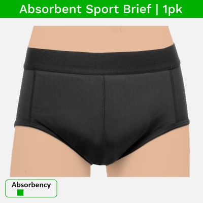 #ad Zorbies Men#x27;s Washable LIGHT Absorbent Sport Brief for Light Incontinency 1pk $37.50