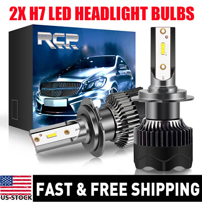 #ad 2X H7 LED Headlight Bulbs Replace Conversion Kit 6000K Super Bright White Lights $9.99