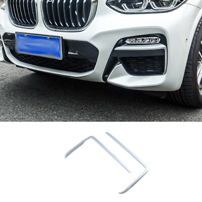 #ad Fit For BMW X3 G01 2018 2020 2021 ABS Chrome 2X Cover Trim Front Fog Light Lamp $210.02
