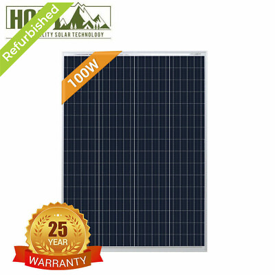 HQST 100W Watt Poly Solar Panel 400W 300W 200W 12V 24V Off Grid RV Camping $62.99