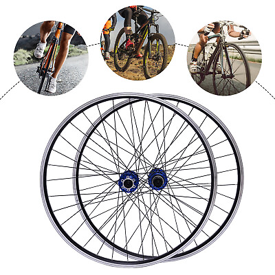 #ad 27.5quot; Mountain Bike Aluminum Alloy Rim Front Rear Wheel Set MTB Disc Brake New $95.00