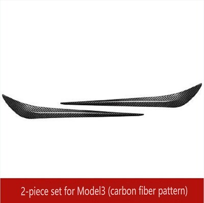 #ad Carbon Fiber Print Front Bumper Side Anti scratch Strip For Model 3 2017 2021 $70.29