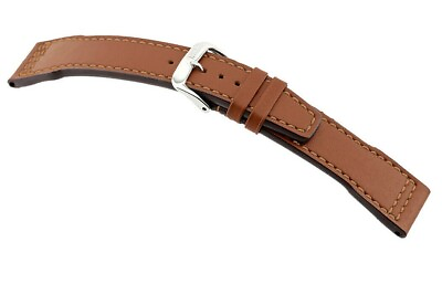 #ad RIOS1931 Genuine Calfskin Watch Band quot;Sciroccoquot; 20 mm without Buckle Cognac New AU $60.00