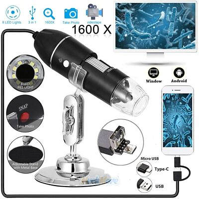 #ad 1600X Zoom 8LED USB Microscope Digital Magnifier Endoscope Video Camera $16.89