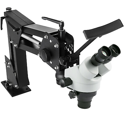 #ad VEVOR 0.7X 4.5X Zoom Micro Inlaid Mirror Multi Directional Microscope with Stand $239.99