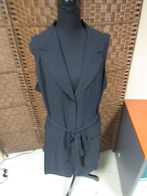 #ad Women 24W New All Worthy Black Sleeveless Hunter McGrady Blazer Dress CLDQ2 $24.99