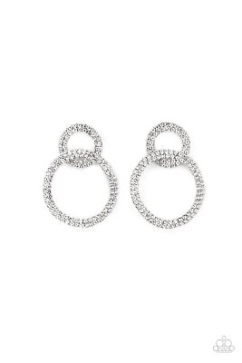 #ad Paparazzi Jewelry ​Intensely Icy White Earrings $5.00