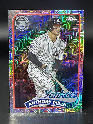 #ad 2024 Topps Series 1 ANTHONY RIZZO Yankees #68 Chrome 1989 Silver Mojo QTY $1.99