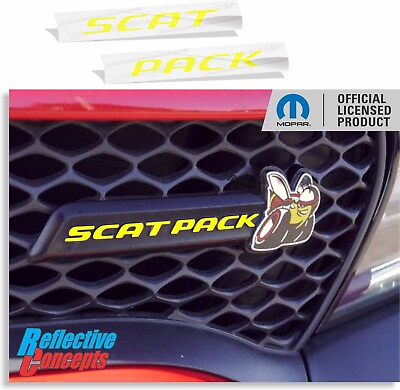 #ad #ad SCAT PACK Grille Emblem Overlay Decal Stickers for Dodge Charger $12.49