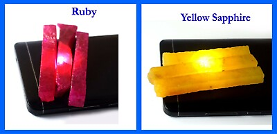 #ad Natural 360 Ct 6 Pcs Yellow Sapphire amp; Ruby Gemstone Slice Rough Lot AD714 $20.56