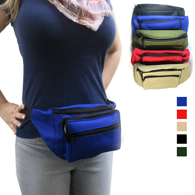 #ad Waist Fanny Pack Adjustable Belt Bag Pouch Travel Sports Hip Purse Nylon Secure $9.60