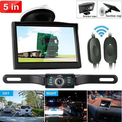 #ad Backup Camera Wireless Car Rear View HD Parking System Night Vision 5quot; Monitor $33.46
