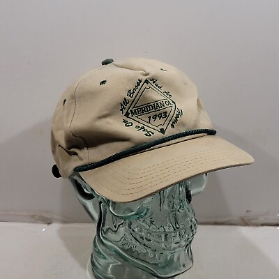#ad Meridian OIL 1993 Oilfield Hat Buckle Back Baseball Cap $10.18