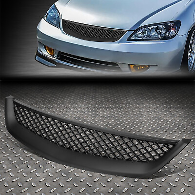 #ad FOR 01 03 HONDA CIVIC 2DR 4DR EM ES BLACK ABS TYPE R STYLE GRILLE COVER GUARD $16.88