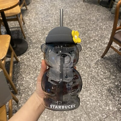 #ad Starbucks 2024 Korea Grey Bear 20oz Glass Cup $82.99