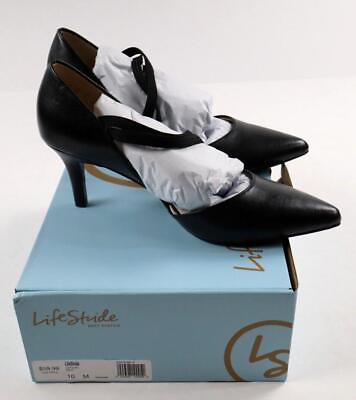#ad Lifestride Women’s Size 10M Strappy Samantha Black Heel Pump Shoes $29.99