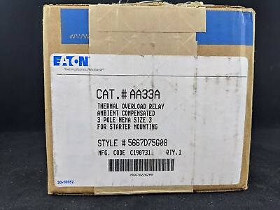 #ad Eaton AA33A Thermal Overload Relay 3 Pole Size 3 $375.00