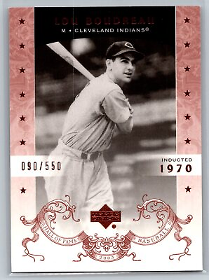 #ad 2005 Upper Deck Hall of Fame #47 Lou Boudreau nr mint $2.49