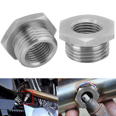 2PCS Stainless Adapters Reduce Sensor Ports Bungs 18MM To 12MM For Harley Plug $7.99