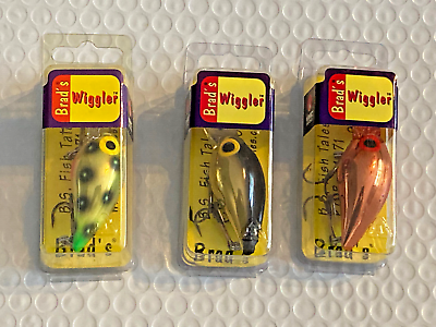 #ad 3 Brad#x27;s Wiggler Fishing Crankbiat Lures BW 58 BW 75 BW 110 New in Boxes $14.95