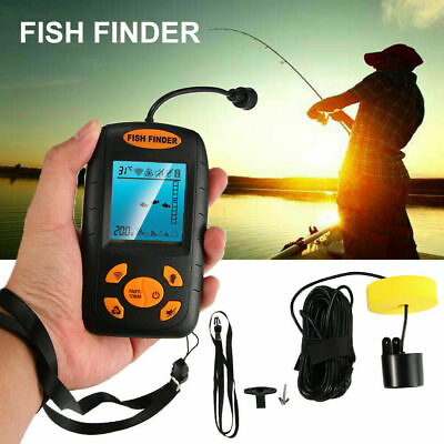 #ad NEW Portable Fish Finder Echo Sonar Alarm Sensor Transducer Fishfinder US Seller $40.92