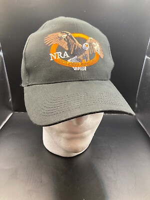 #ad NRA Golden Eagles Logo Cap Hat Adjustable Snap Black National Rifle Association $9.99