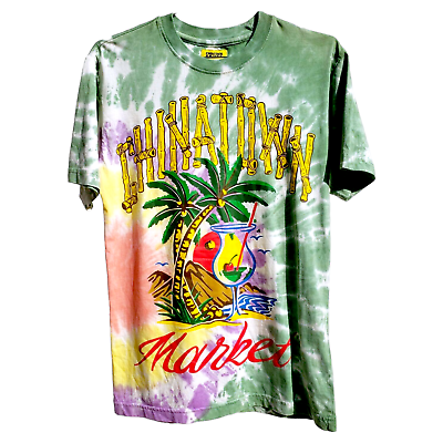 #ad NWOT CHINATOWN MARKET S Graphic Tee Tie Dye Beach Tropical Palm Streetwear Vtg $24.99