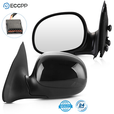 #ad ECCPP Black For 1997 2004 Ford F150 Pair Side Pair Power Manual Fold Mirrors $62.49