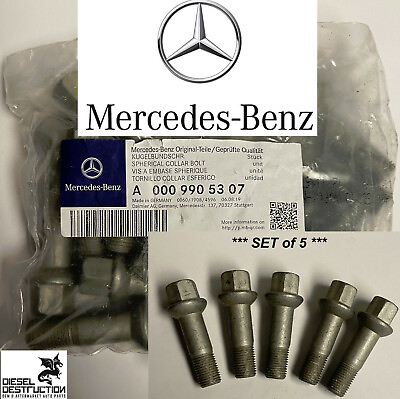 #ad 5PCS OEM# 000 990 53 07 Genuine Mercedes Benz Wheel Bolts Made in Germany $14.99