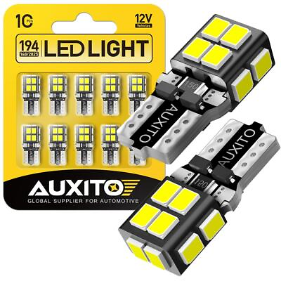 #ad AUXITO T10 License LED Plate Light Bulbs 6500K White Super Bright 168 2825 $13.99