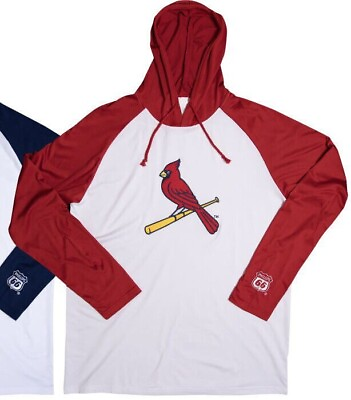 #ad #ad Cardinals Red Hooded Pullover Long Sleeve SGA 9 29 23 NIB St. Louis STL Cards $19.94