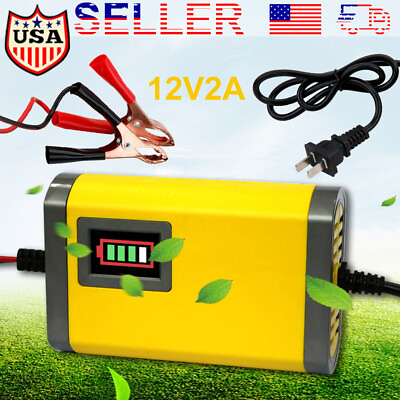Auto Portable 12V Car Battery Charger Truck Trickle Maintainer Boat Motorcycle $7.99