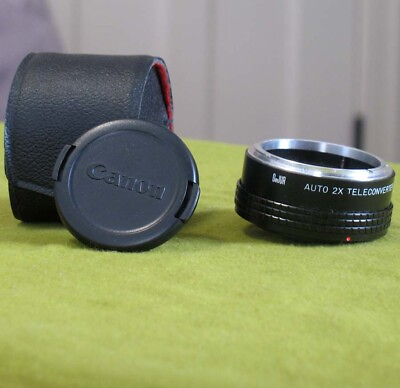 #ad Canon FD Mount DeJUR Auto Tele Converter 2X Lens w Lens Cap amp; Case EXC SLR $9.95