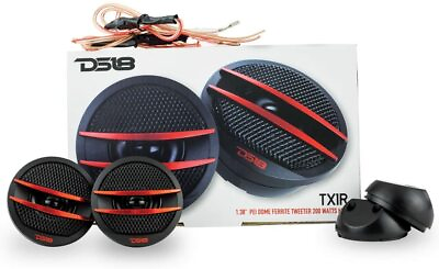 #ad DS18 TX1R 2quot; Car Audio Ferrite Tweeters Built in Crossover 400 Watt Pair RED New $17.95