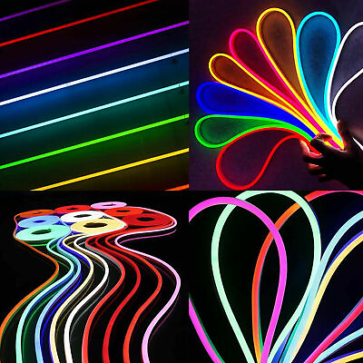 1M 2M 3M 5M 12V Flexible Sign Neon Lights Silicone Tube LED Strip Waterproof $15.99