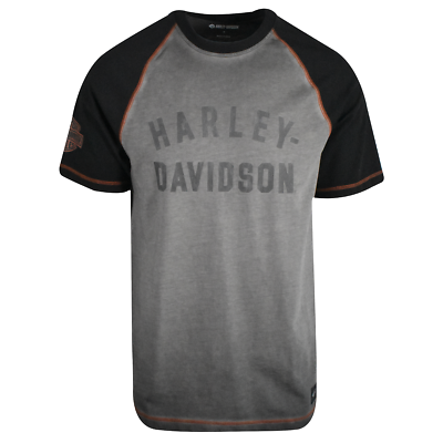 #ad #ad Harley Davidson Men#x27;s T Shirt Grey Colorblocked Performance Staple S61 C $38.99
