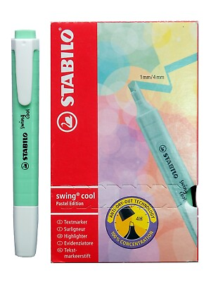#ad Stabilo Highlighter Pocket Pastels Green Color Text Markers Colour Pack of 10 $17.57