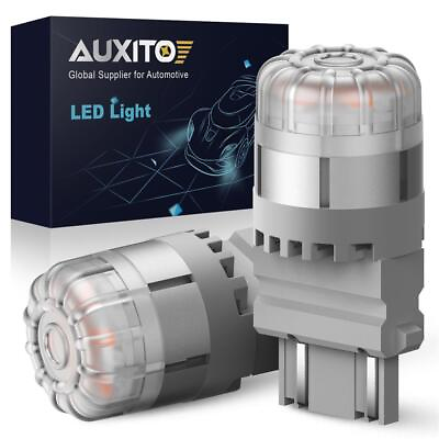 #ad 2X AUXITO 3157 4157 3156 LED Turn Signal Blinker Corner Light bulbs Amber EXD $12.34