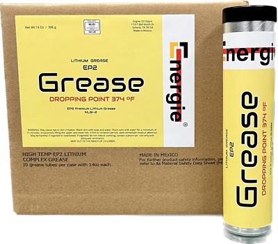 #ad Energie Lithium EP 2 Grease DOPPING POIN 374 °F Case with10 14oz Tubes $52.99