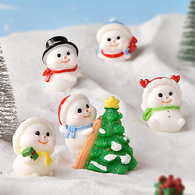 #ad Miniature Decor Delicate Portable Santa Christmas Tree Mini Figurines Resin $7.91