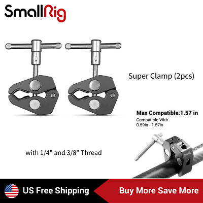 #ad SmallRig 2pcs Super Clamp Magic Arm for Tripod Camera Monitor for 15 44mm Rods $12.90