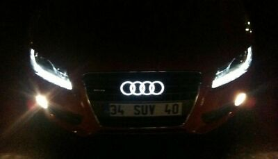 #ad Car LED Grille Logo Emblem Illuminated Lights For Audi Q3 Q5 Q7 A6 A7 28.8X9.9CM $69.95