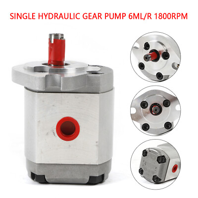 #ad For Machinery Single Hydraulic Gear Pump Alloy Steel SAE Flat Key 6ML R 21MPa $49.00