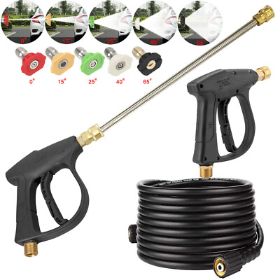 #ad High Pressure 4350PSI Car Power Washer Gun Spray Wand Lance Nozzle and Hose Kit $17.99