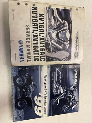 #ad 1998 1999 Yamaha XV16AL XV16ALC XV16ATL ROAD STAR Service Shop Repair Manual Set $79.99