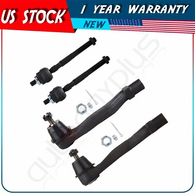 #ad Driver amp; Passenger Front Inner and Outer Tie Rod Links For 92 95 Honda Civic $43.22