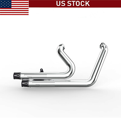 Fit For Harley 2006 2011 DYNA Super Wide Glide Chrome Full Exhaust Moving Star $290.00