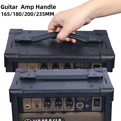 #ad Guitar Grip Amp Handle Replacement Black PVC Metal Material 180mm Length $7.86